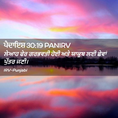 Picture 02 - ਪੈਦਾਇਸ਼ 30:19 PANIRV - ਲੇਆਹ ਫੇਰ ਗਰਭਵਤੀ - Bible Verse Picture