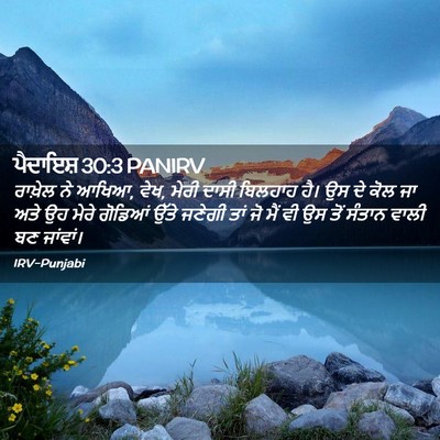 Picture 02 - ਪੈਦਾਇਸ਼ 30:3 PANIRV - ਰਾਖ਼ੇਲ ਨੇ ਆਖਿਆ, - Bible Verse Picture