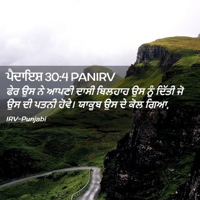 Picture 02 - ਪੈਦਾਇਸ਼ 30:4 PANIRV - ਫੇਰ ਉਸ ਨੇ ਆਪਣੀ ਦਾਸੀ - Bible Verse Picture