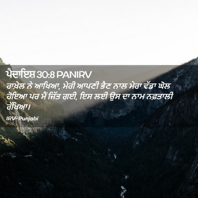 Picture 02 - ਪੈਦਾਇਸ਼ 30:8 PANIRV - ਰਾਖ਼ੇਲ ਨੇ ਆਖਿਆ, - Bible Verse Picture