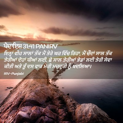 Picture 02 - ਪੈਦਾਇਸ਼ 31:41 PANIRV - ਇਨ੍ਹਾਂ ਵੀਹ ਸਾਲਾਂ - Bible Verse Picture