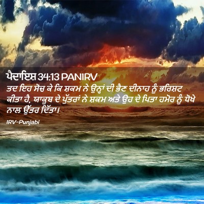 Picture 02 - ਪੈਦਾਇਸ਼ 34:13 PANIRV - ਤਦ ਇਹ ਸੋਚ ਕੇ ਕਿ - Bible Verse Picture