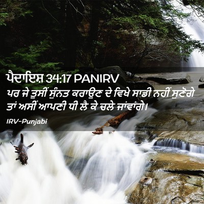 Picture 02 - ਪੈਦਾਇਸ਼ 34:17 PANIRV - ਪਰ ਜੇ ਤੁਸੀਂ ਸੁੰਨਤ - Bible Verse Picture