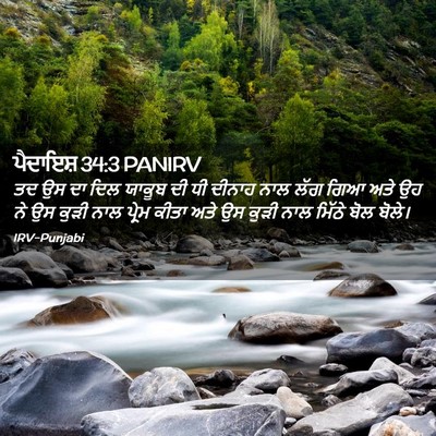 Picture 02 - ਪੈਦਾਇਸ਼ 34:3 PANIRV - ਤਦ ਉਸ ਦਾ ਦਿਲ ਯਾਕੂਬ - Bible Verse Picture