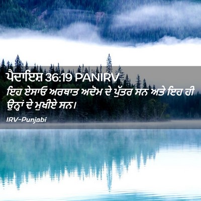 Picture 02 - ਪੈਦਾਇਸ਼ 36:19 PANIRV - ਇਹ ਏਸਾਓ ਅਰਥਾਤ ਅਦੋਮ - Bible Verse Picture