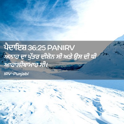 Picture 02 - ਪੈਦਾਇਸ਼ 36:25 PANIRV - ਅਨਾਹ ਦਾ ਪੁੱਤਰ - Bible Verse Picture