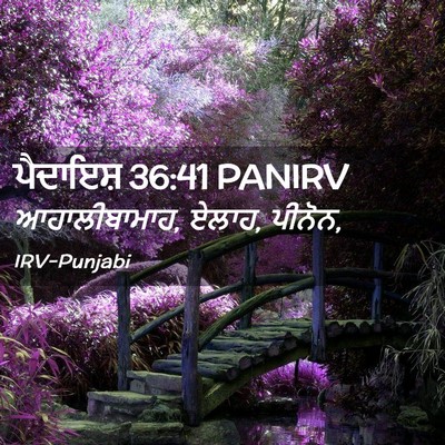 Picture 02 - ਪੈਦਾਇਸ਼ 36:41 PANIRV - ਆਹਾਲੀਬਾਮਾਹ, ਏਲਾਹ, - Bible Verse Picture
