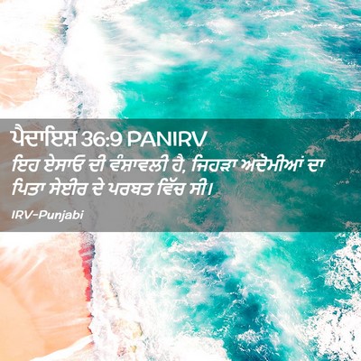 Picture 02 - ਪੈਦਾਇਸ਼ 36:9 PANIRV - ਇਹ ਏਸਾਓ ਦੀ - Bible Verse Picture