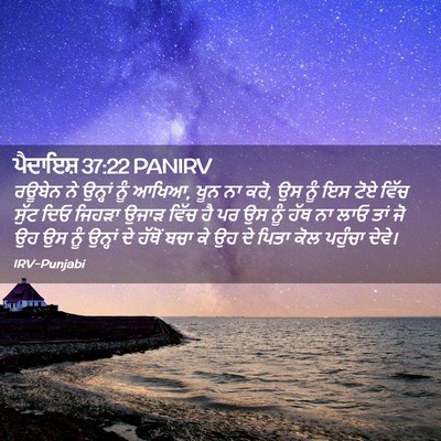 Picture 02 - ਪੈਦਾਇਸ਼ 37:22 PANIRV - ਰਊਬੇਨ ਨੇ ਉਨ੍ਹਾਂ - Bible Verse Picture