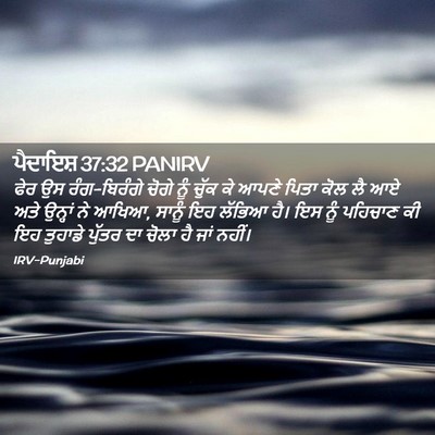 Picture 02 - ਪੈਦਾਇਸ਼ 37:32 PANIRV - ਫੇਰ ਉਸ ਰੰਗ-ਬਿਰੰਗੇ - Bible Verse Picture