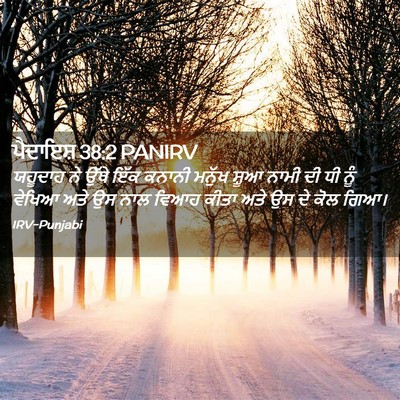 Picture 02 - ਪੈਦਾਇਸ਼ 38:2 PANIRV - ਯਹੂਦਾਹ ਨੇ ਉੱਥੇ ਇੱਕ - Bible Verse Picture