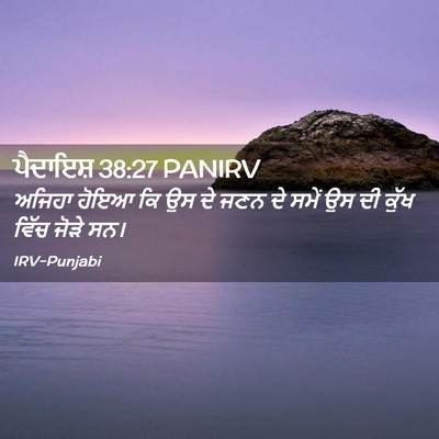 Picture 02 - ਪੈਦਾਇਸ਼ 38:27 PANIRV - ਅਜਿਹਾ ਹੋਇਆ ਕਿ ਉਸ ਦੇ - Bible Verse Picture