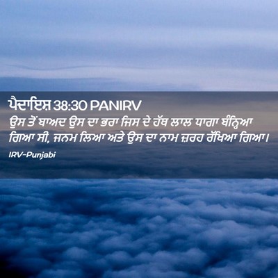 Picture 02 - ਪੈਦਾਇਸ਼ 38:30 PANIRV - ਉਸ ਤੋਂ ਬਾਅਦ ਉਸ ਦਾ - Bible Verse Picture