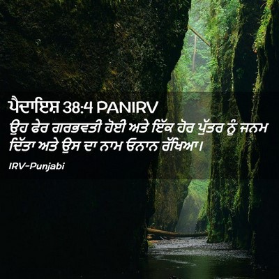 Picture 02 - ਪੈਦਾਇਸ਼ 38:4 PANIRV - ਉਹ ਫੇਰ ਗਰਭਵਤੀ ਹੋਈ - Bible Verse Picture
