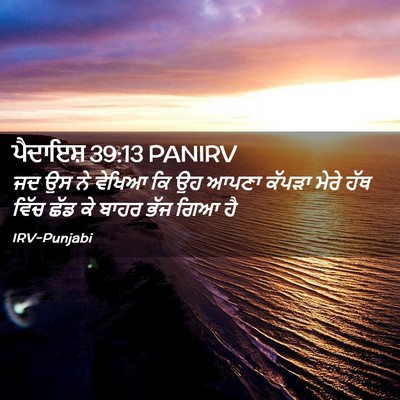 Picture 02 - ਪੈਦਾਇਸ਼ 39:13 PANIRV - ਜਦ ਉਸ ਨੇ ਵੇਖਿਆ ਕਿ - Bible Verse Picture