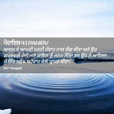 Picture 02 - ਪੈਦਾਇਸ਼ 4:1 PANIRV - ਆਦਮ ਨੇ ਆਪਣੀ ਪਤਨੀ - Bible Verse Picture