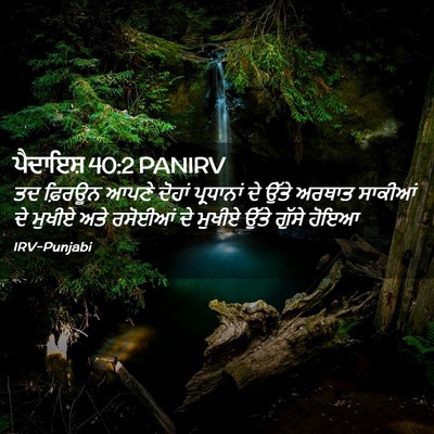 Picture 02 - ਪੈਦਾਇਸ਼ 40:2 PANIRV - ਤਦ ਫ਼ਿਰਊਨ ਆਪਣੇ - Bible Verse Picture