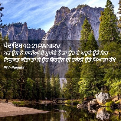 Picture 02 - ਪੈਦਾਇਸ਼ 40:21 PANIRV - ਪਰ ਉਸ ਨੇ ਸਾਕੀਆਂ ਦੇ - Bible Verse Picture