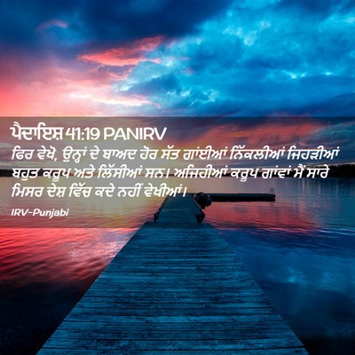 Picture 02 - ਪੈਦਾਇਸ਼ 41:19 PANIRV - ਫਿਰ ਵੇਖੋ, ਉਨ੍ਹਾਂ ਦੇ - Bible Verse Picture