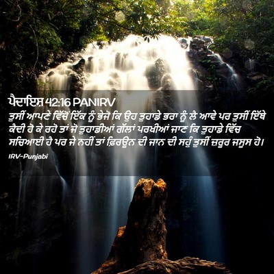 Picture 02 - ਪੈਦਾਇਸ਼ 42:16 PANIRV - ਤੁਸੀਂ ਆਪਣੇ ਵਿੱਚੋਂ - Bible Verse Picture