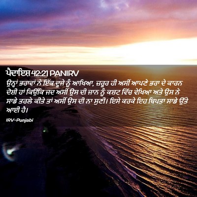 Picture 02 - ਪੈਦਾਇਸ਼ 42:21 PANIRV - ਉਨ੍ਹਾਂ ਭਰਾਵਾਂ ਨੇ - Bible Verse Picture