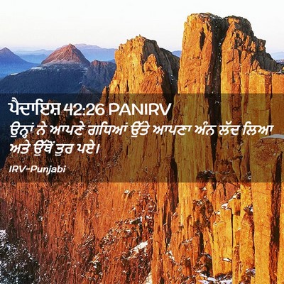 Picture 02 - ਪੈਦਾਇਸ਼ 42:26 PANIRV - ਉਨ੍ਹਾਂ ਨੇ ਆਪਣੇ - Bible Verse Picture