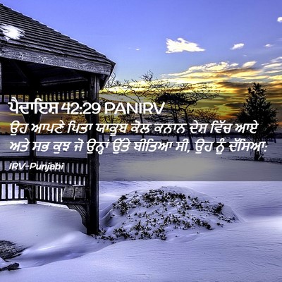 Picture 02 - ਪੈਦਾਇਸ਼ 42:29 PANIRV - ਉਹ ਆਪਣੇ ਪਿਤਾ ਯਾਕੂਬ - Bible Verse Picture