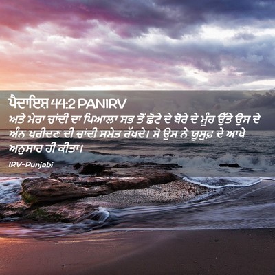 Picture 02 - ਪੈਦਾਇਸ਼ 44:2 PANIRV - ਅਤੇ ਮੇਰਾ ਚਾਂਦੀ ਦਾ - Bible Verse Picture