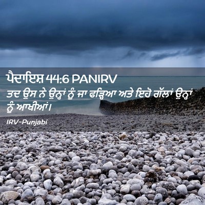 Picture 02 - ਪੈਦਾਇਸ਼ 44:6 PANIRV - ਤਦ ਉਸ ਨੇ ਉਨ੍ਹਾਂ ਨੂੰ - Bible Verse Picture