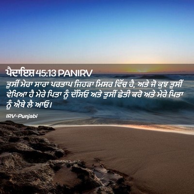 Picture 02 - ਪੈਦਾਇਸ਼ 45:13 PANIRV - ਤੁਸੀਂ ਮੇਰਾ ਸਾਰਾ - Bible Verse Picture