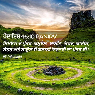 Picture 02 - ਪੈਦਾਇਸ਼ 46:10 PANIRV - ਸ਼ਿਮਓਨ ਦੇ ਪੁੱਤਰ: - Bible Verse Picture