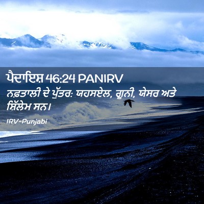 Picture 02 - ਪੈਦਾਇਸ਼ 46:24 PANIRV - ਨਫ਼ਤਾਲੀ ਦੇ ਪੁੱਤਰ: - Bible Verse Picture