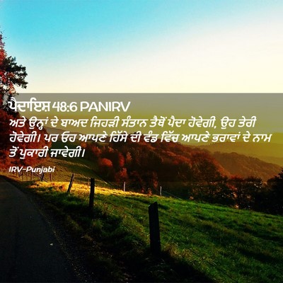 Picture 02 - ਪੈਦਾਇਸ਼ 48:6 PANIRV - ਅਤੇ ਉਨ੍ਹਾਂ ਦੇ ਬਾਅਦ - Bible Verse Picture