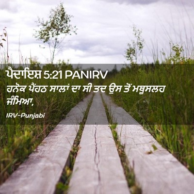 Picture 02 - ਪੈਦਾਇਸ਼ 5:21 PANIRV - ਹਨੋਕ ਪੈਂਹਠ ਸਾਲਾਂ - Bible Verse Picture