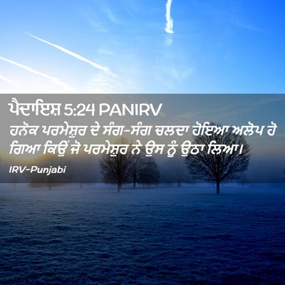 Picture 02 - ਪੈਦਾਇਸ਼ 5:24 PANIRV - ਹਨੋਕ ਪਰਮੇਸ਼ੁਰ ਦੇ - Bible Verse Picture