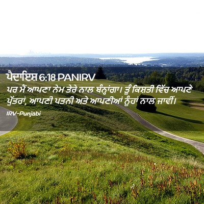 Picture 02 - ਪੈਦਾਇਸ਼ 6:18 PANIRV - ਪਰ ਮੈਂ ਆਪਣਾ ਨੇਮ - Bible Verse Picture