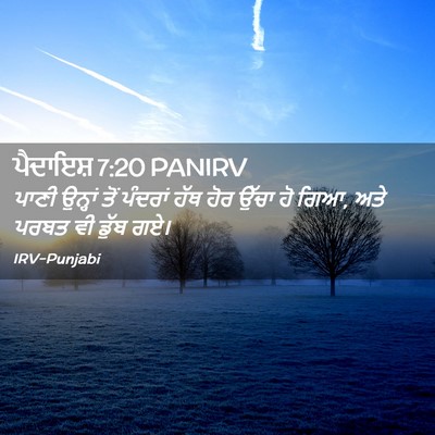 Picture 02 - ਪੈਦਾਇਸ਼ 7:20 PANIRV - ਪਾਣੀ ਉਨ੍ਹਾਂ ਤੋਂ - Bible Verse Picture