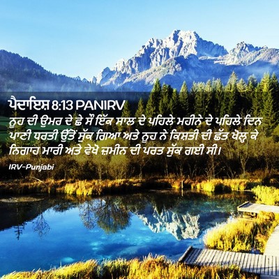 Picture 02 - ਪੈਦਾਇਸ਼ 8:13 PANIRV - ਨੂਹ ਦੀ ਉਮਰ ਦੇ ਛੇ ਸੌ - Bible Verse Picture