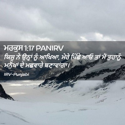 Picture 02 - ਮਰਕੁਸ 1:17 PANIRV - ਯਿਸੂ ਨੇ ਉਨ੍ਹਾਂ ਨੂੰ - Bible Verse Picture