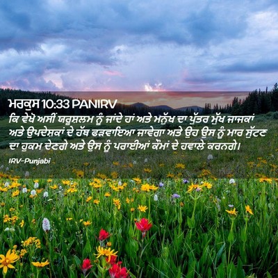 Picture 02 - ਮਰਕੁਸ 10:33 PANIRV - ਕਿ ਵੇਖੋ ਅਸੀਂ - Bible Verse Picture