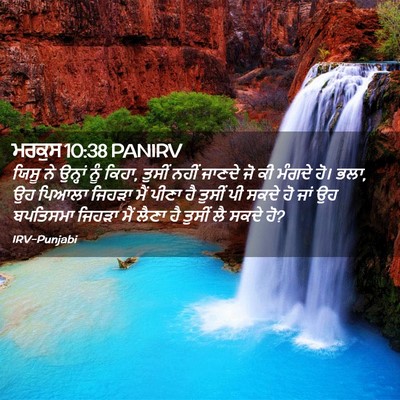 Picture 02 - ਮਰਕੁਸ 10:38 PANIRV - ਯਿਸੂ ਨੇ ਉਨ੍ਹਾਂ ਨੂੰ - Bible Verse Picture