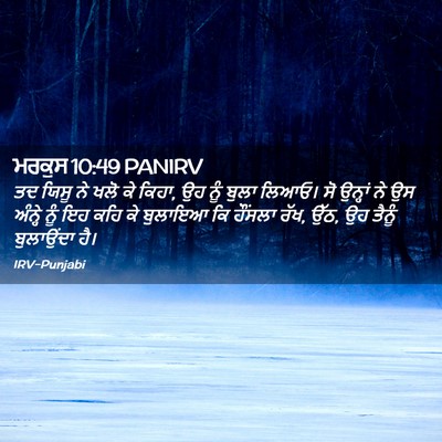 Picture 02 - ਮਰਕੁਸ 10:49 PANIRV - ਤਦ ਯਿਸੂ ਨੇ ਖਲੋ ਕੇ - Bible Verse Picture