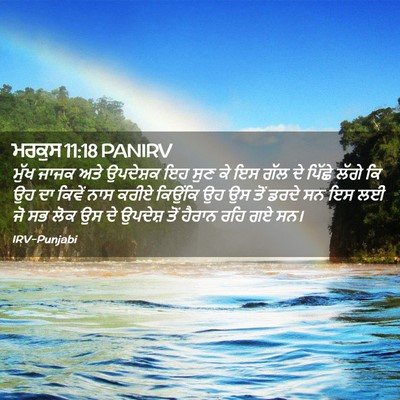 Picture 02 - ਮਰਕੁਸ 11:18 PANIRV - ਮੁੱਖ ਜਾਜਕ ਅਤੇ - Bible Verse Picture