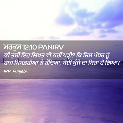 Picture 02 - ਮਰਕੁਸ 12:10 PANIRV - ਕੀ ਤੁਸੀਂ ਇਹ ਲਿਖਤ ਵੀ - Bible Verse Picture