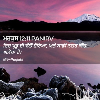 Picture 02 - ਮਰਕੁਸ 12:11 PANIRV - ਇਹ ਪ੍ਰਭੂ ਦੀ ਵੱਲੋਂ - Bible Verse Picture