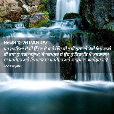Picture 02 - ਮਰਕੁਸ 12:26 PANIRV - ਪਰ ਮੁਰਦਿਆਂ ਦੇ ਜੀ - Bible Verse Picture