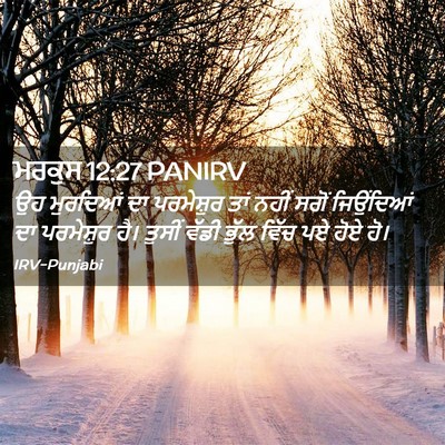 Picture 02 - ਮਰਕੁਸ 12:27 PANIRV - ਉਹ ਮੁਰਦਿਆਂ ਦਾ - Bible Verse Picture