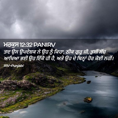 Picture 02 - ਮਰਕੁਸ 12:32 PANIRV - ਤਦ ਉਸ ਉਪਦੇਸ਼ਕ ਨੇ ਉਹ - Bible Verse Picture