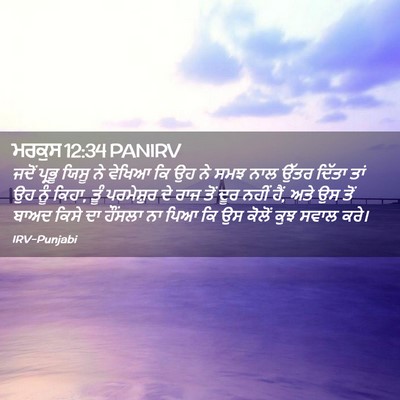 Picture 02 - ਮਰਕੁਸ 12:34 PANIRV - ਜਦੋਂ ਪ੍ਰਭੂ ਯਿਸੂ ਨੇ - Bible Verse Picture