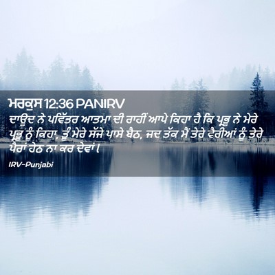 Picture 02 - ਮਰਕੁਸ 12:36 PANIRV - ਦਾਊਦ ਨੇ ਪਵਿੱਤਰ - Bible Verse Picture